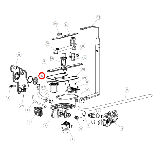 H0120808157 Fisher & Paykel Dishwasher Fine Filter
