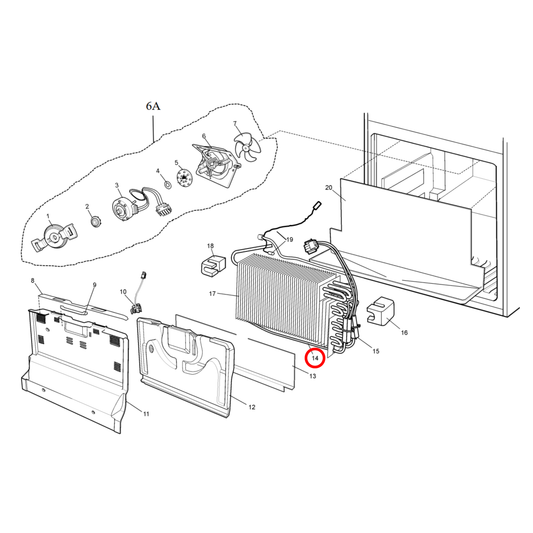 140010582256 Electrolux, Westinghouse Fridge Defrost Element R600 172W BF80W - 140010582033