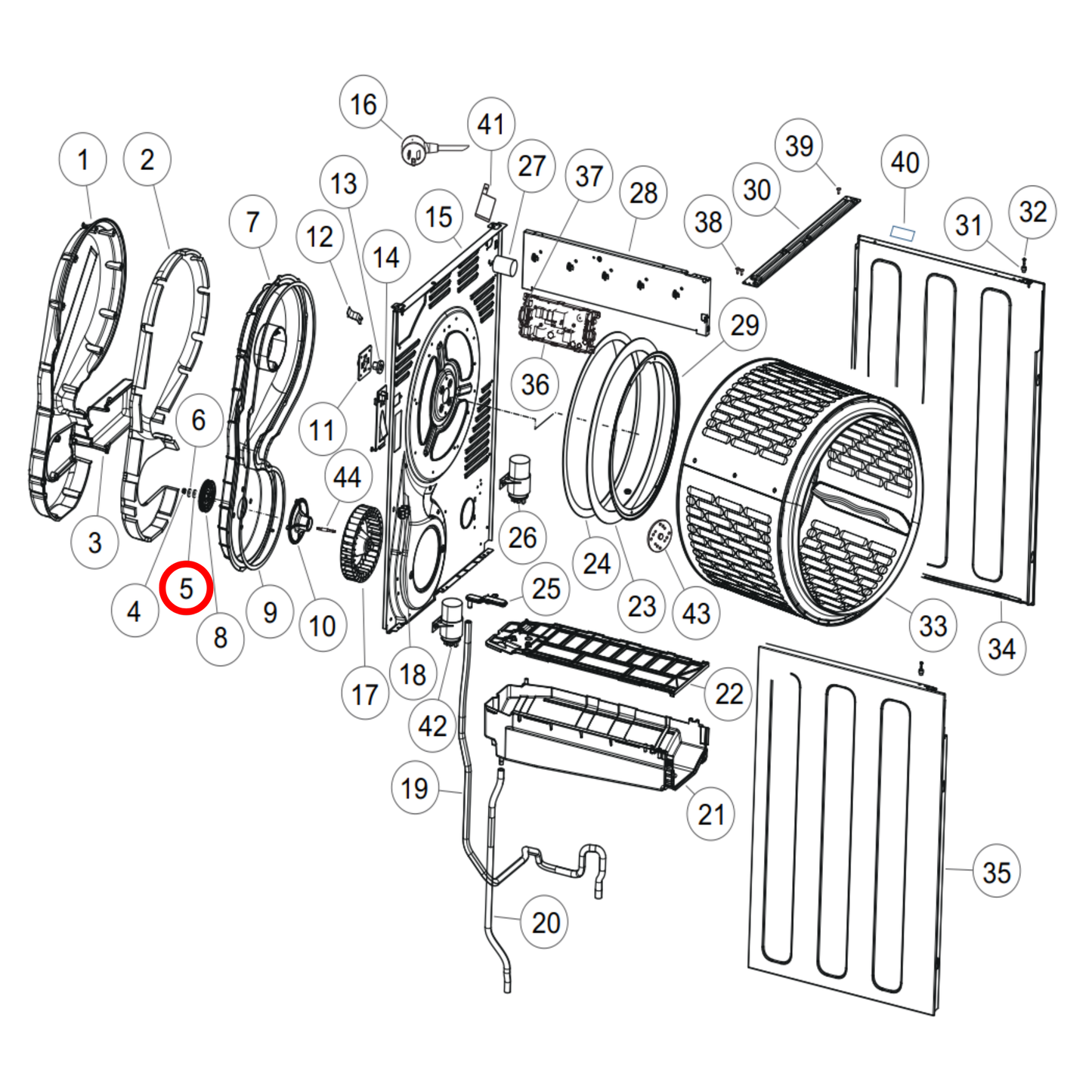 H0030600168 Fisher & Paykel, Haier Dryer Washer Metal