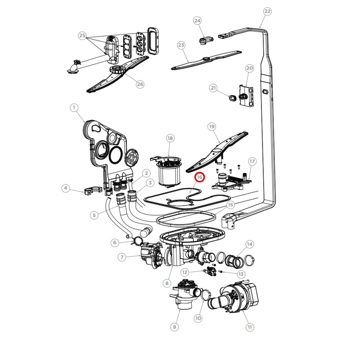 H0120102548 Haier Dishwasher Filter Plate