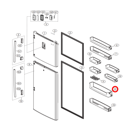 DA63-04791A Samsung Fridge Door Bottle Shelf