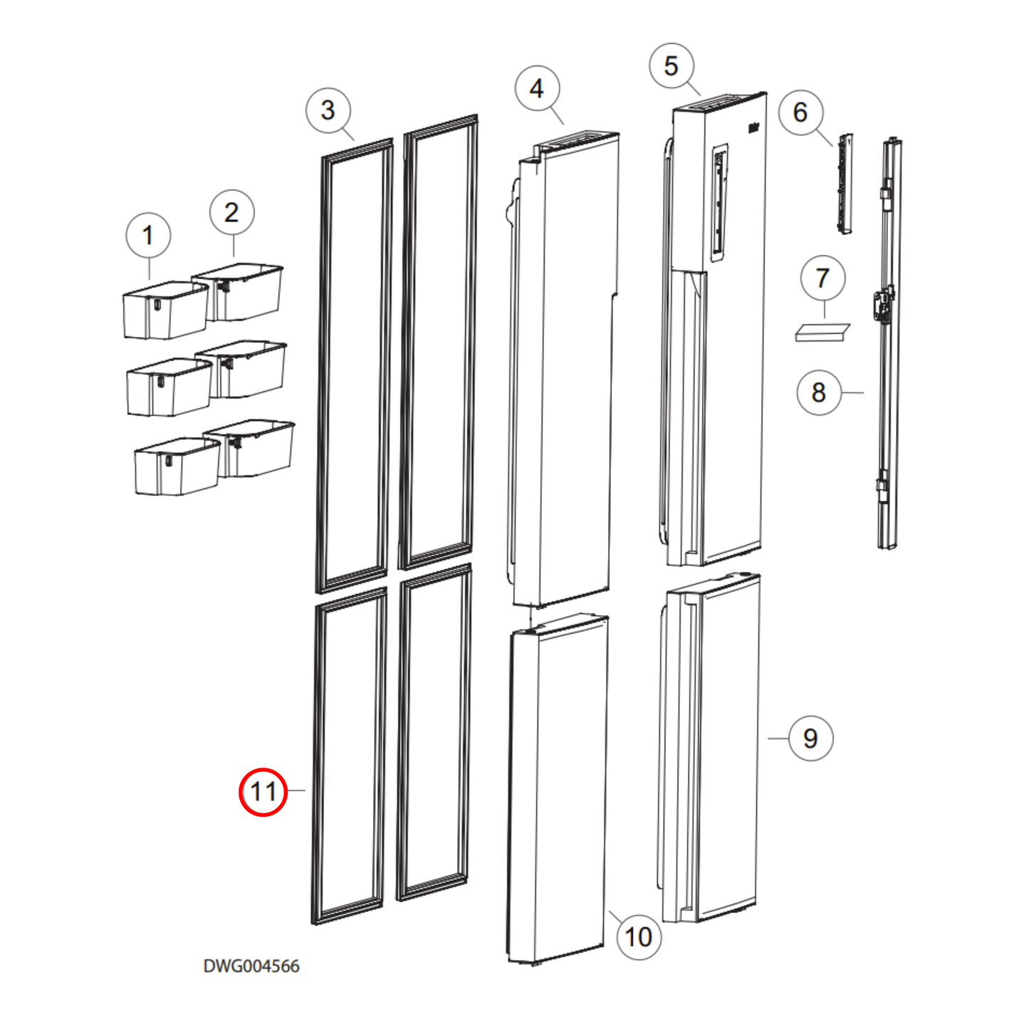 H0060842451A Haier Fridge Door Seal Left Or Right Hand
