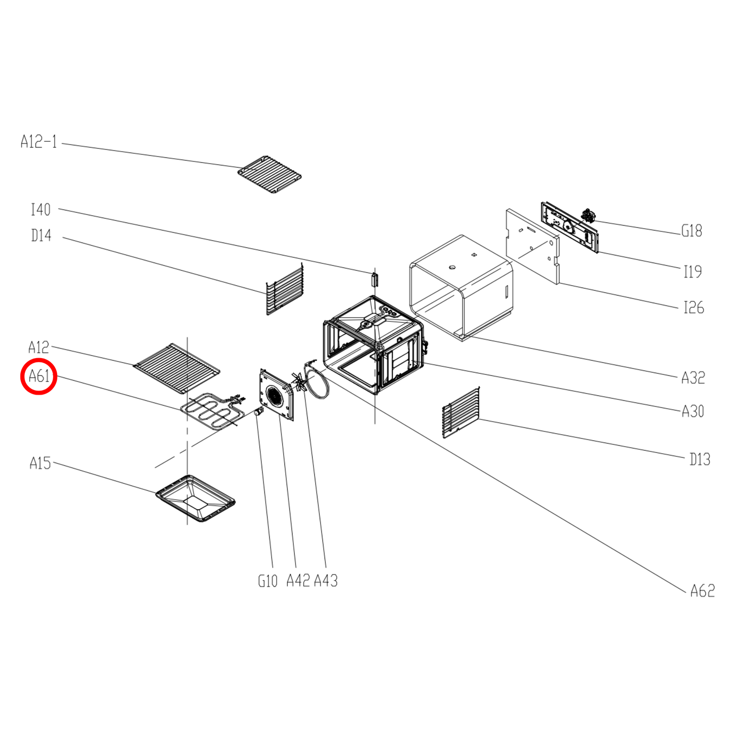 17471100000573 Arc, Euro Oven Grill Heating Element 230V 2000W