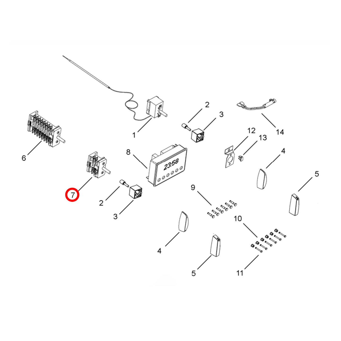 542894 Fisher & Paykel Oven Selector Switch EGO 42.02900.000 - 542056