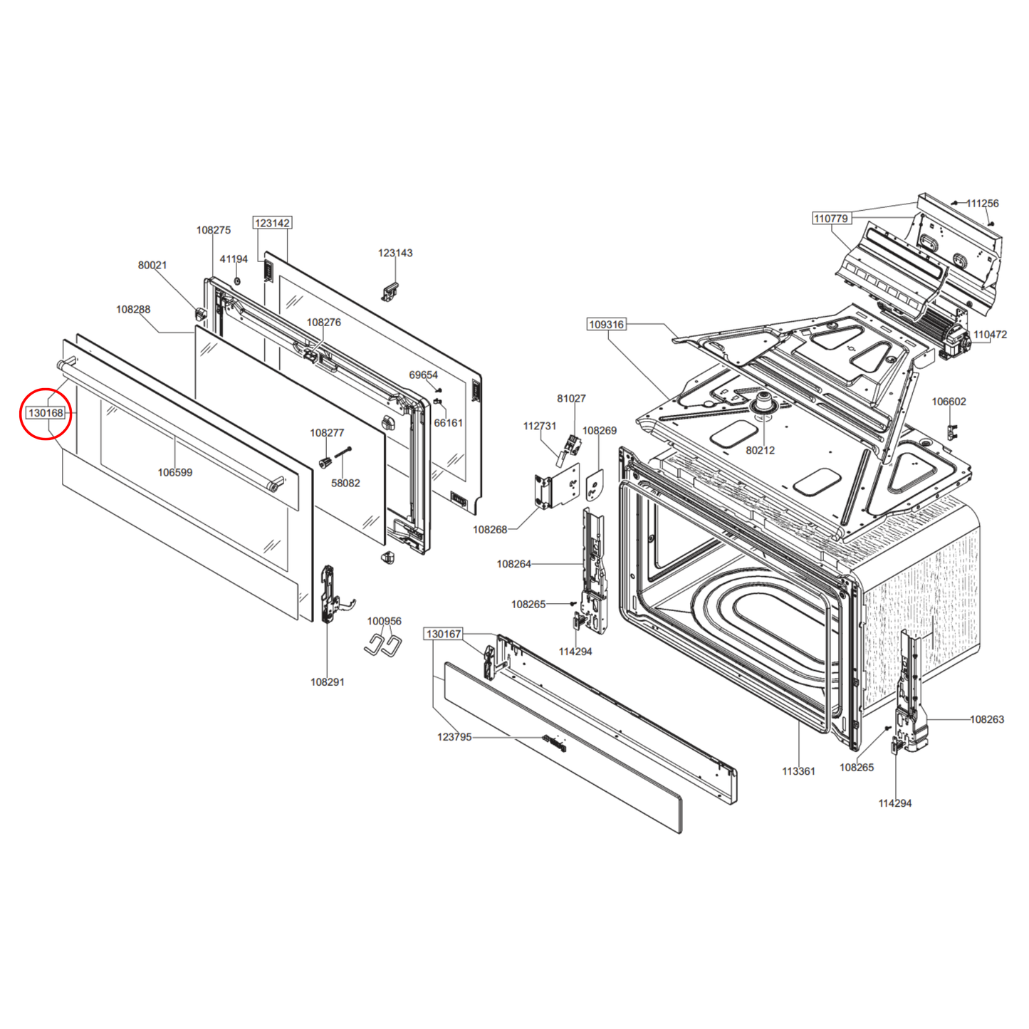 682534894 Smeg Oven Outer Door Glass