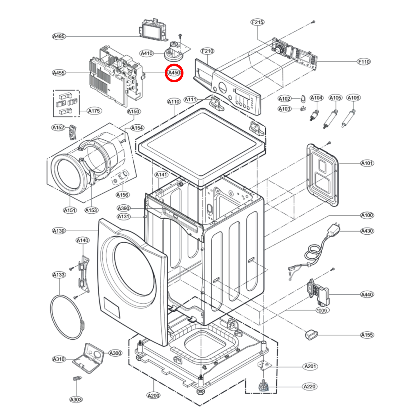 EBR74798630 LG Front Load Washing Machine Main PCB