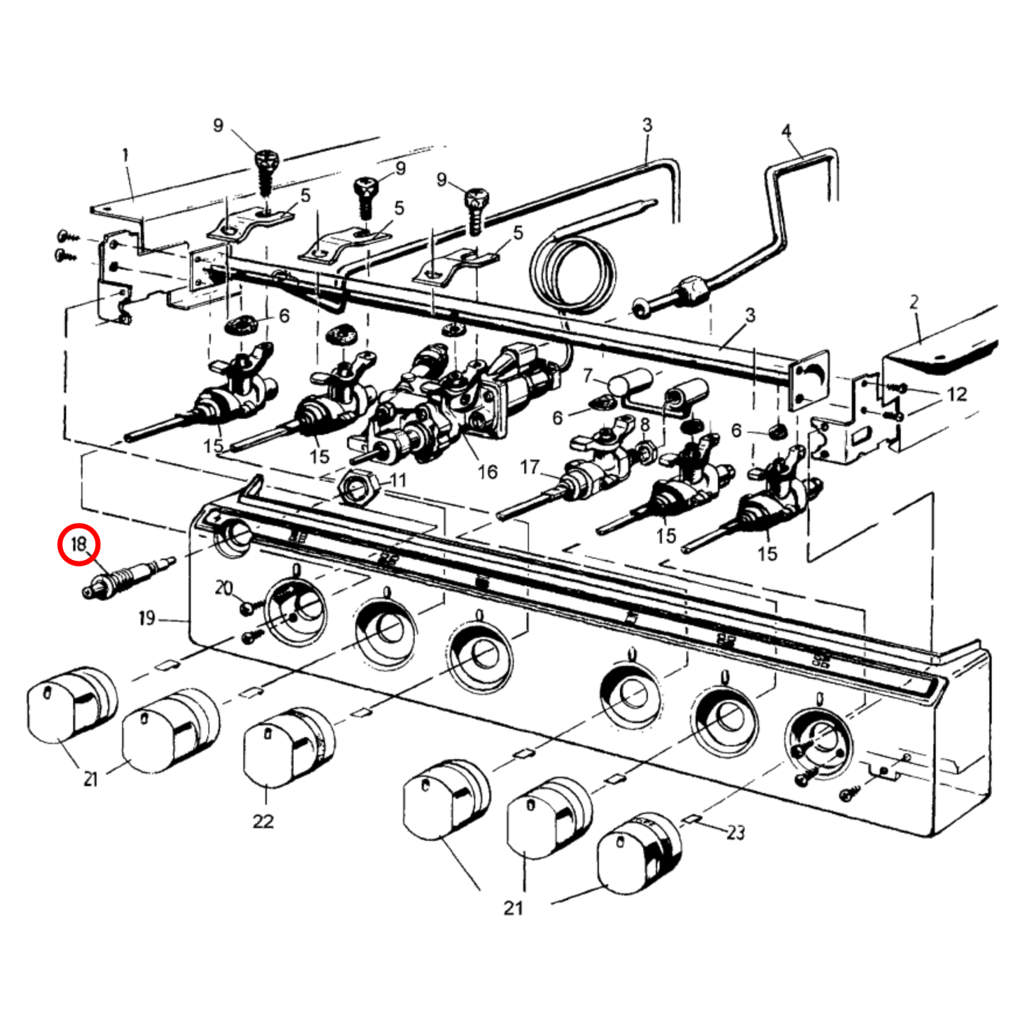 50227190001 Chef Cooktop Oven Piezo Ignitor Black - 450583