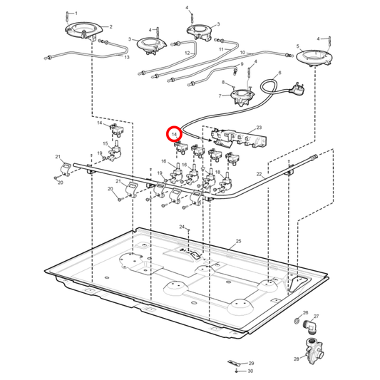 140010140048 Electrolux, Westinghouse Cooktop, Oven Ignition Switch - A01014004K
