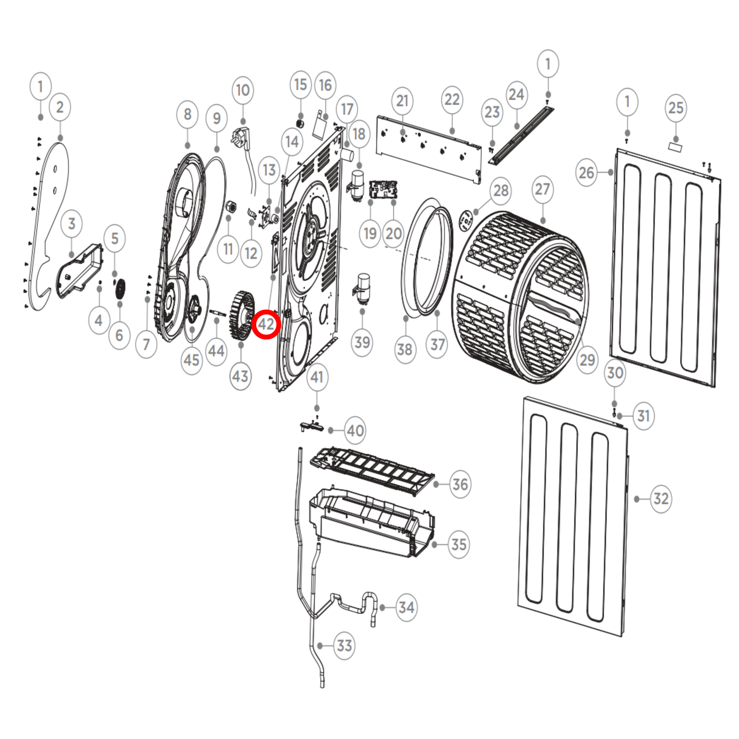 H0180200116 Fisher & Paykel, Haier Dryer Hose Support