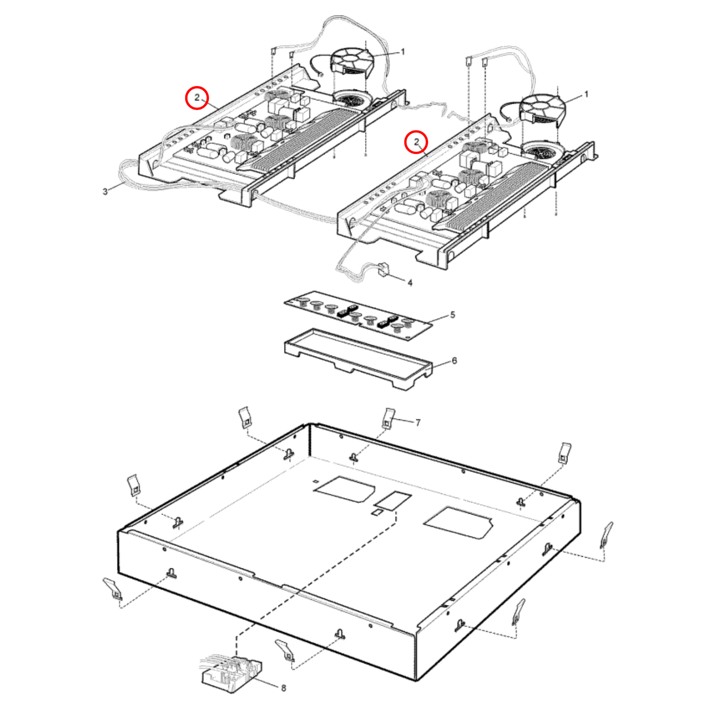 8583300362602 Chef, Electrolux, Westinghouse Induction Cooktop Control PCB - 357218472