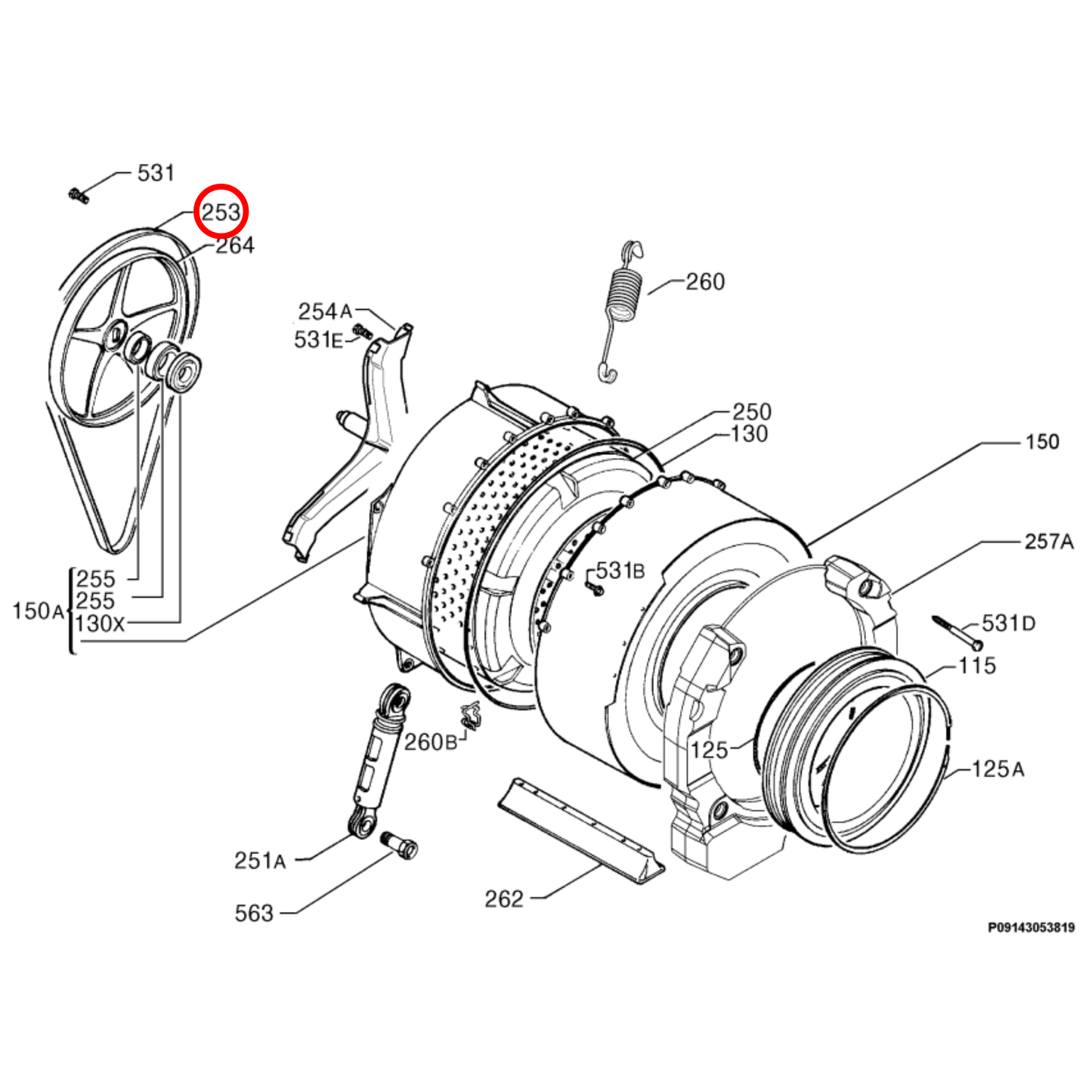 8581323531302 AEG, Electrolux, Simpson Washing Machine Drive Belt 1184J6 - 1323531309