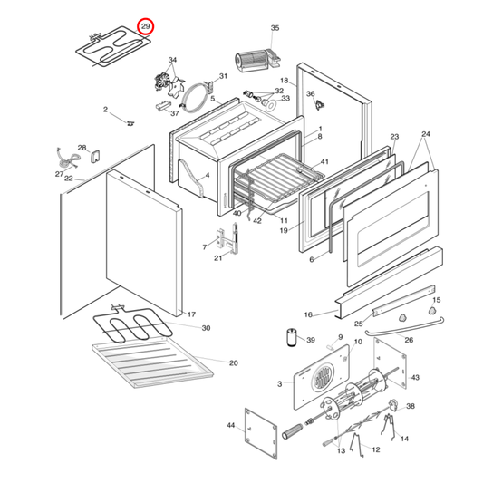 C00141175 Ariston, Cannon, Hotpoint Oven Grill Heating Element 1050W-2000W - ELE2112, 48192592867