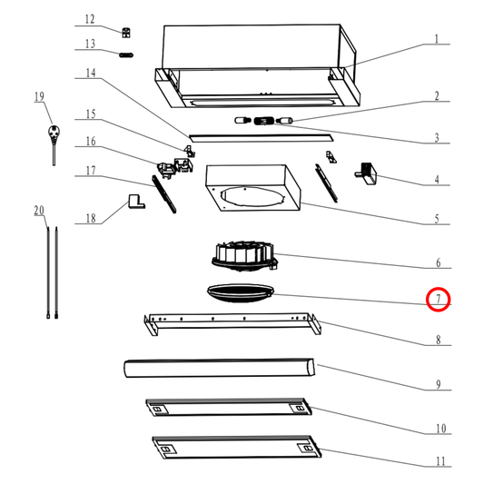 SHCF01 Technika, Viali Rangehood Charcoal Filter