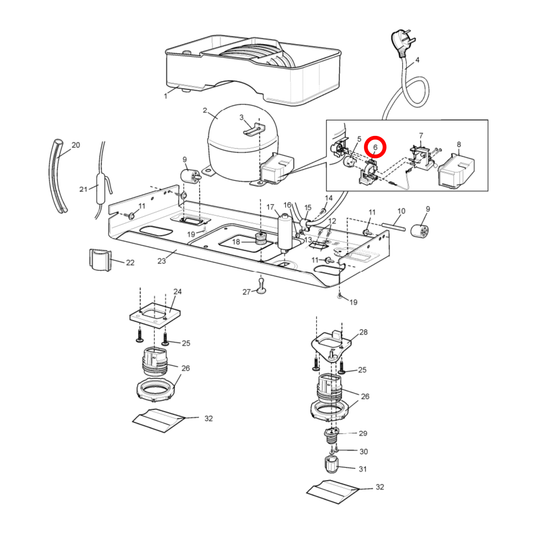 1441033 Electrolux, Westinghouse Fridge PTC Starter Relay RP342-BJ423T