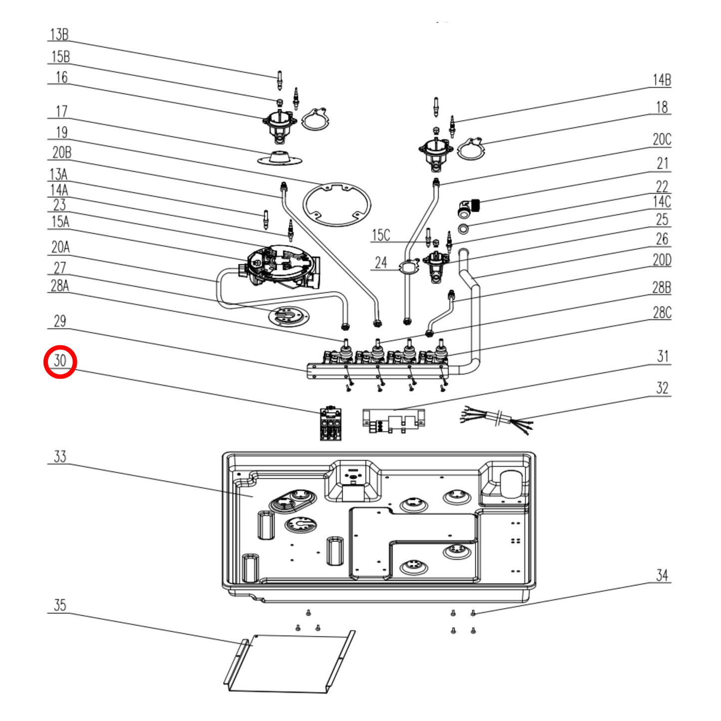 30102600002 Euromaid, Technika Oven Terminal Box - PA210055000