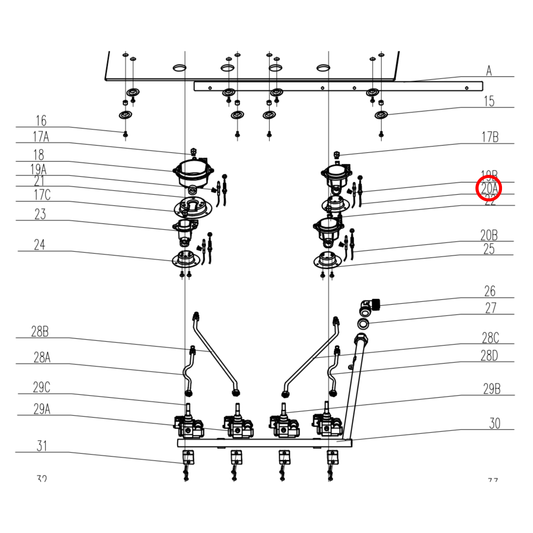 30401800002 Technika Oven Thermocouple 500MM