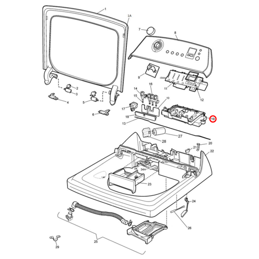 973913041134013 Simpson, Westinghouse Top Load Washing Machine PCB Board - A03739901A