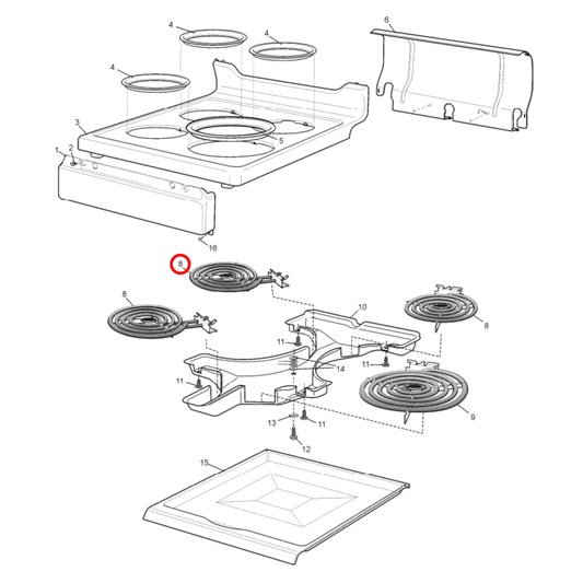 140101085011 Oven Stove Hot Plate 1500W 145MM - 0122004509, A10108501