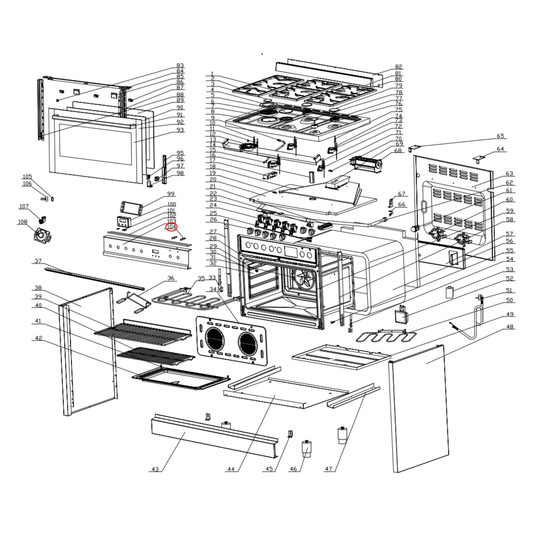30102500003 Euromaid, Venini Oven Indicator Light - PA210037005