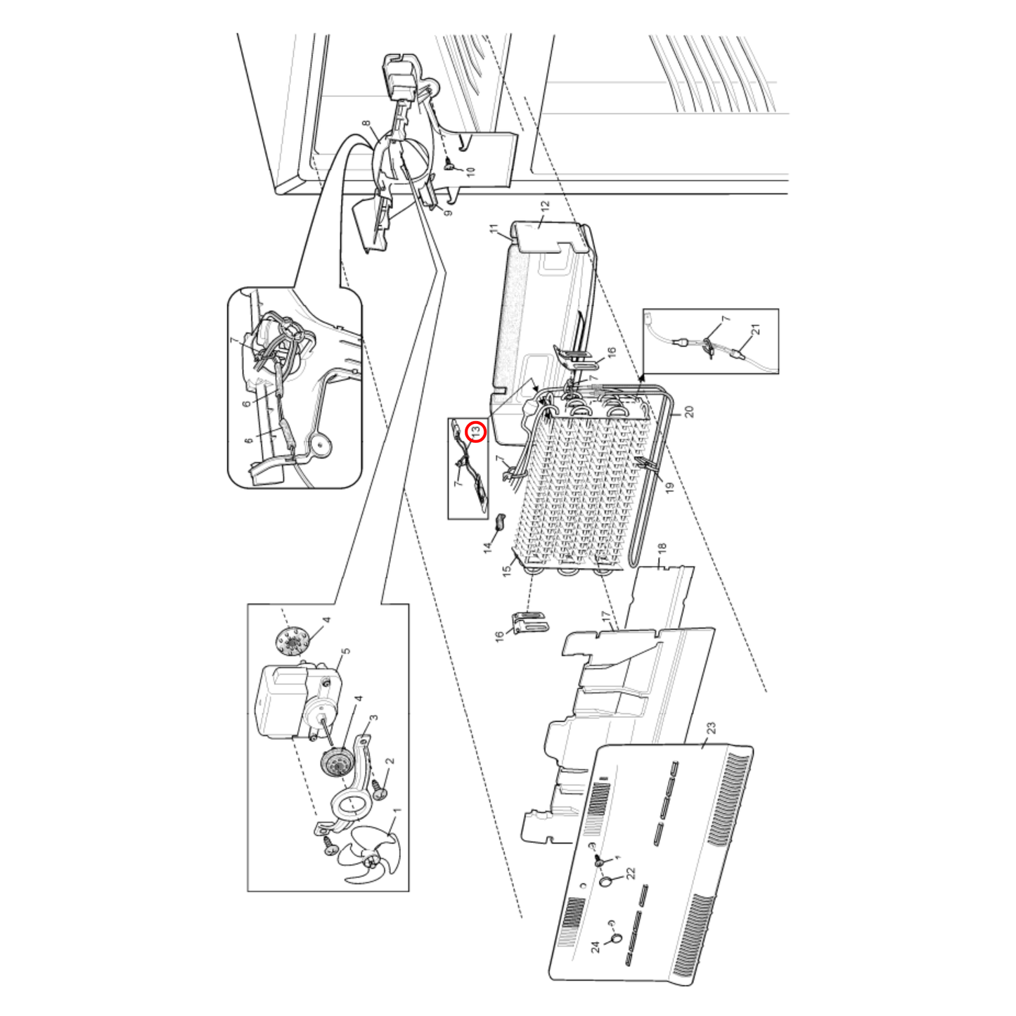 50291989007 Electrolux, Westinghouse Fridge Defrost Thermostat - 1448818