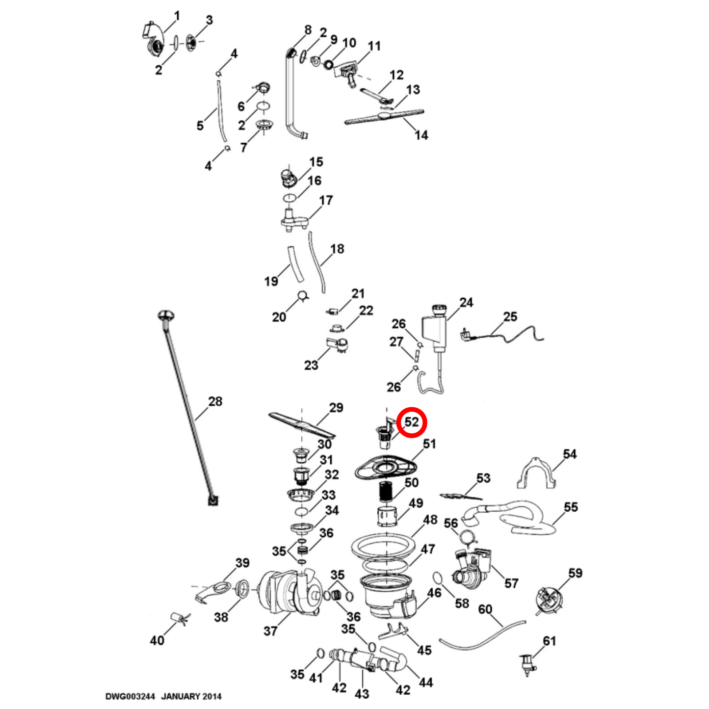 H0120201009 Fisher & Paykel Dishwasher Strainer Filter