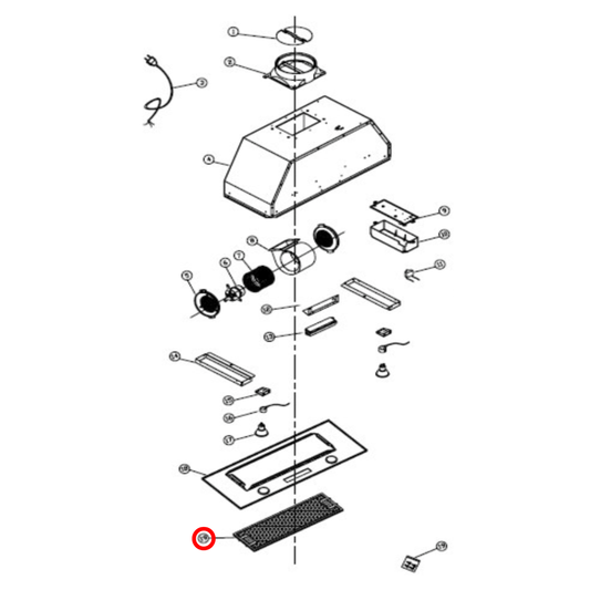 AT6008A9019 Venini Rangehood Filter - ATAF68A901