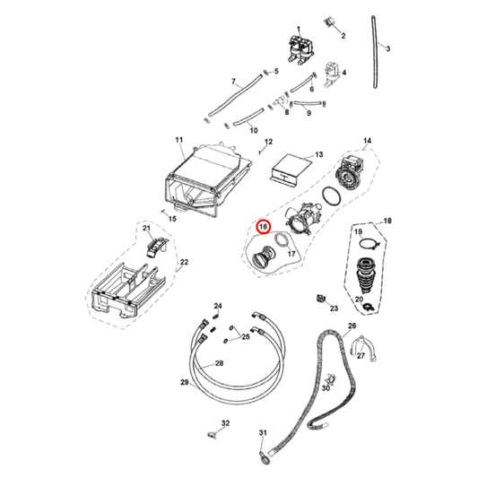 790752 Fisher & Paykel Front Load Washing Machine Filter Insert