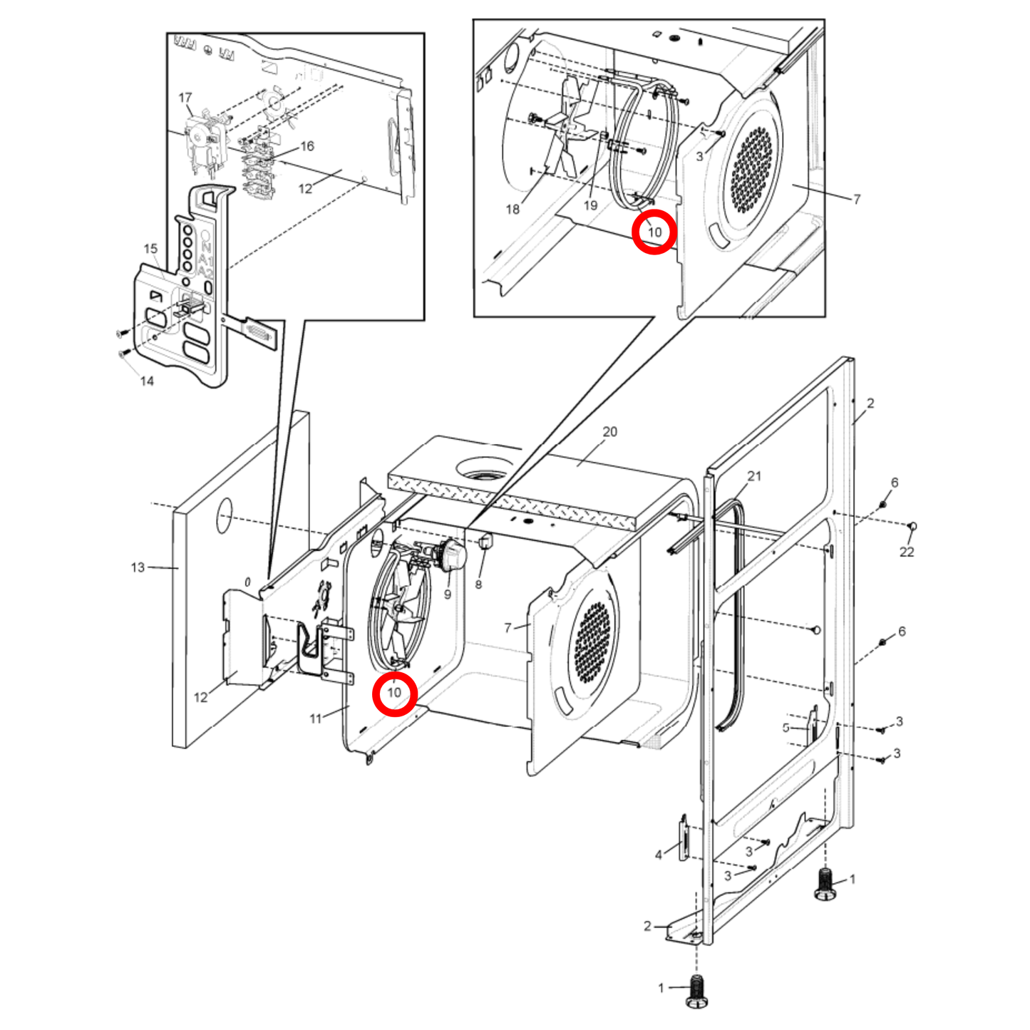 85806091003796 Chef, Electrolux, Westinghouse Fan Forced Element - 0609100379, 012200457