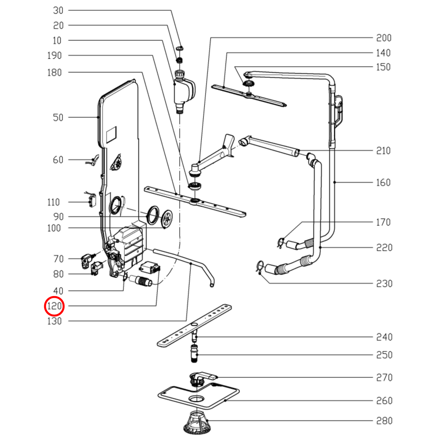 05870220 Miele Dishwasher, Dryer, Washing Machine Heater Relay - 5870220
