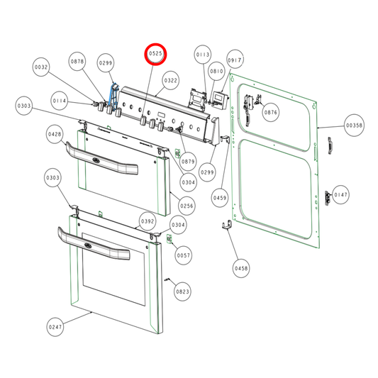 083240901 Belling Cooktop Oven Knob White - 083000901