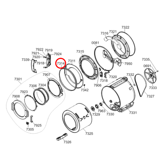 415420 Asko Washing Machine Tub Seal