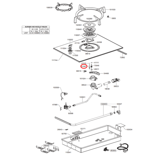 810930075 Smeg Oven Stove Igniter - 810930074