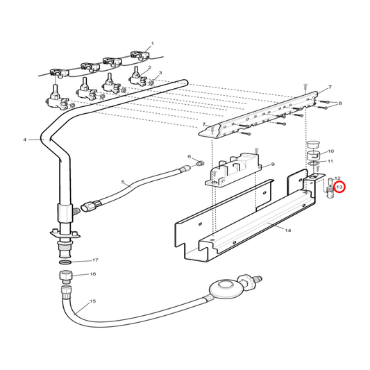4055561130 Electrolux BBQ Battery Holder 1.5V AA - 0212002078