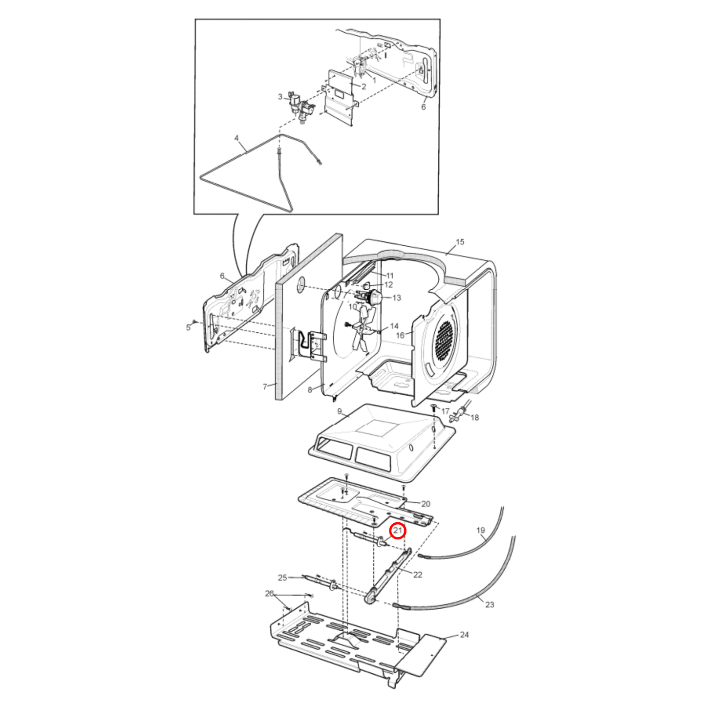 85800490012177 Westinghouse Oven Flame Sensor Plug 100MM - 0049001217