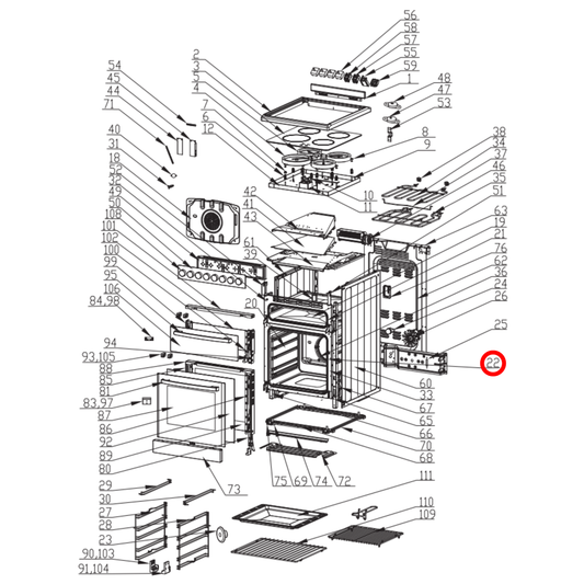 2030400003 Euromaid, Technika Oven Door Seal 400Mm X 340Mm - 33803016