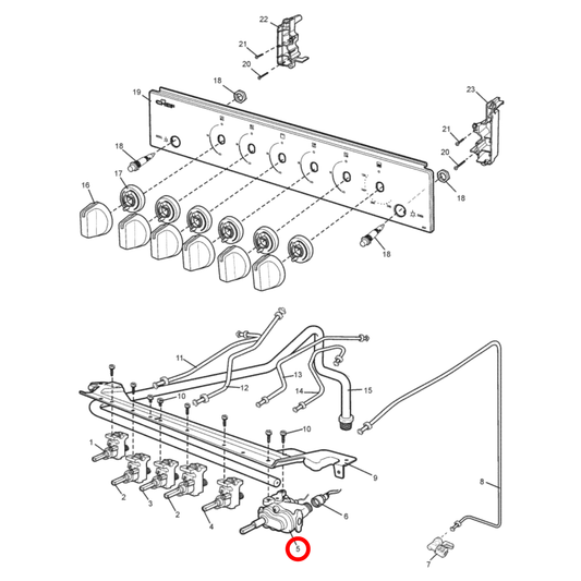 4055944575 Chef, Westinghouse Gas Oven Thermostat 1000Mm - ES6041