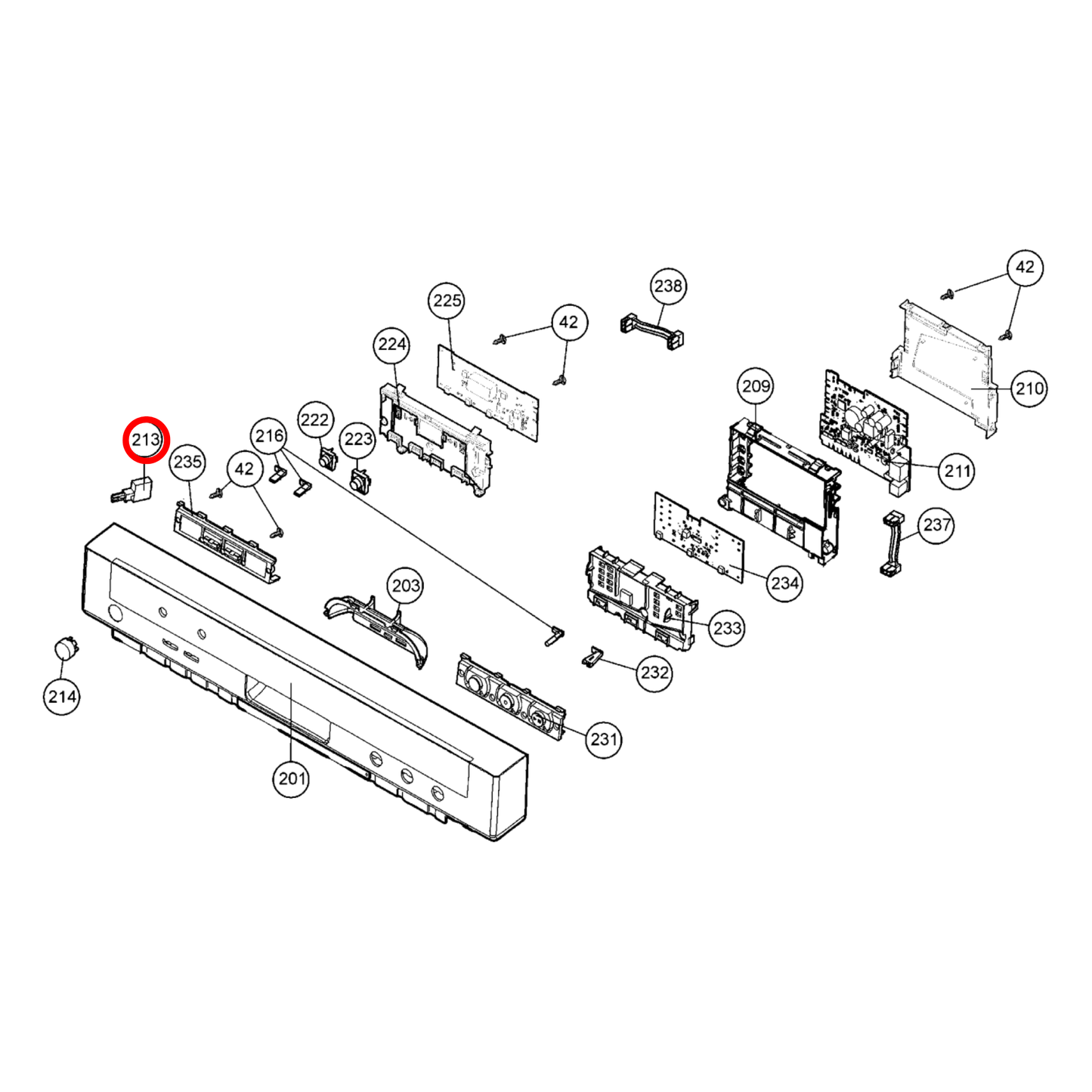 4055704052 Westinghouse Dishwasher Main Power On Off Switch - 32001607