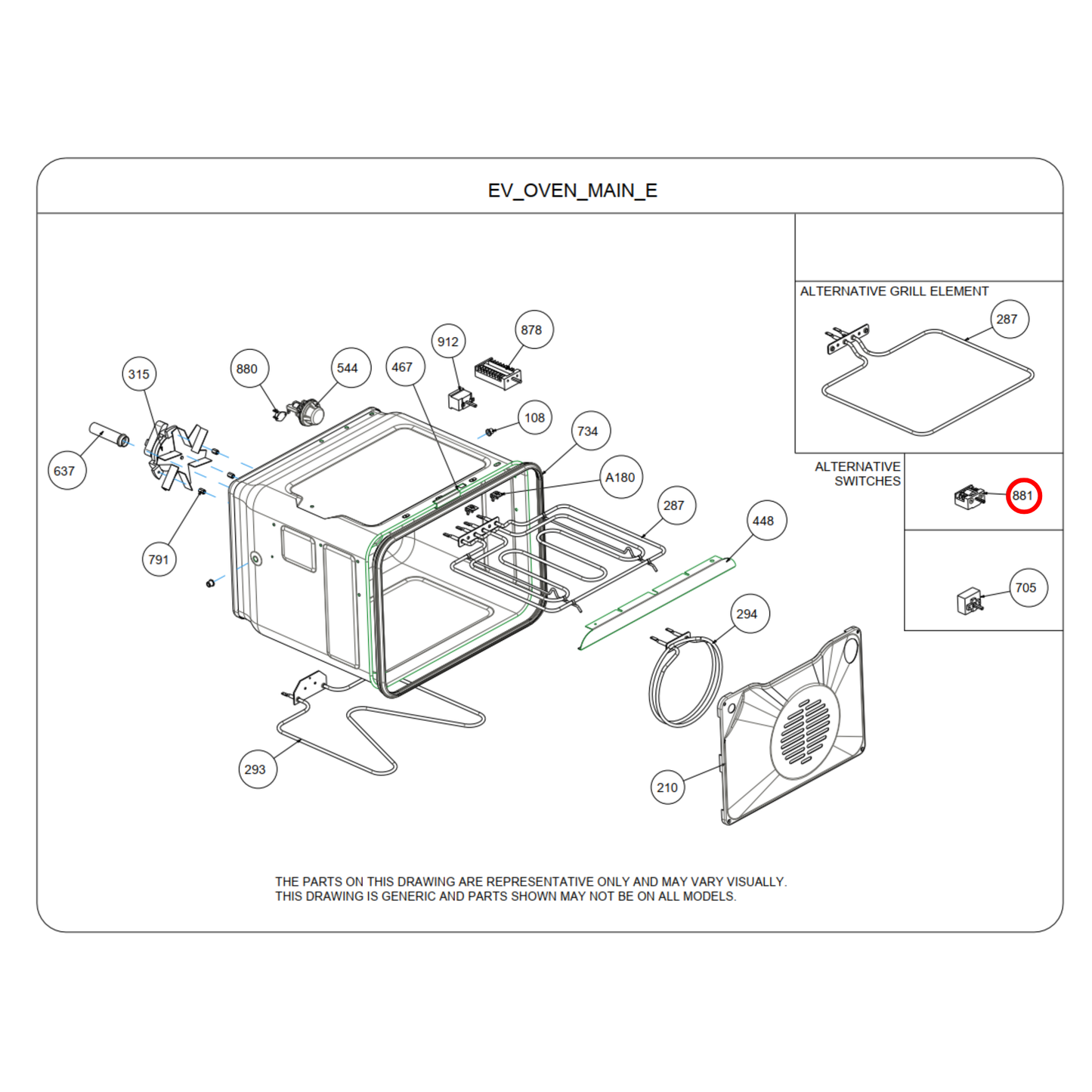 082558101 Belling Oven Multi Function Selector Switch EGO 42.02400.008