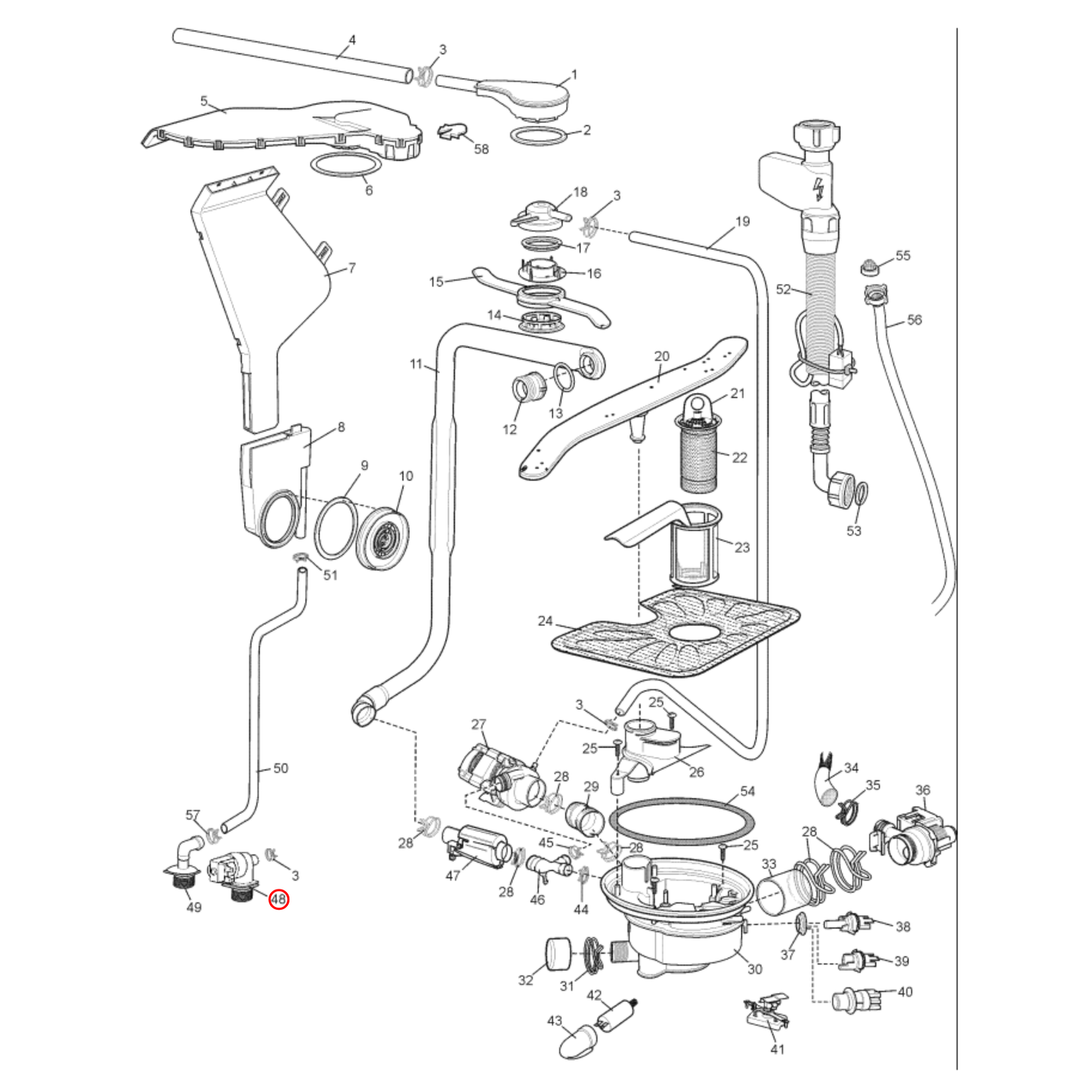 4055920997 Dishlex Dishwasher, Washing Machine Single Inlet Valve 10MM 7LT Per Min - W035WD, 7021948