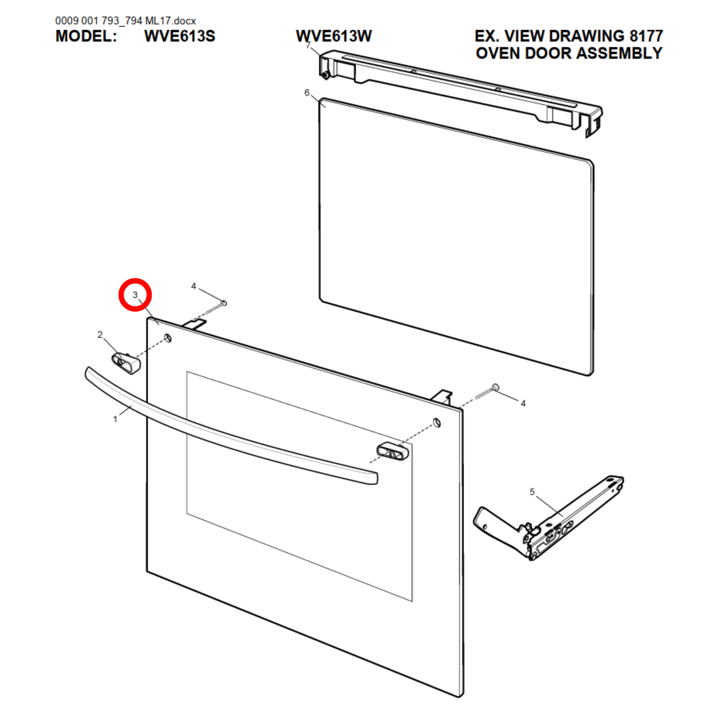 85800387776264 Westinghouse Oven Outer Door Assembly - A05943401