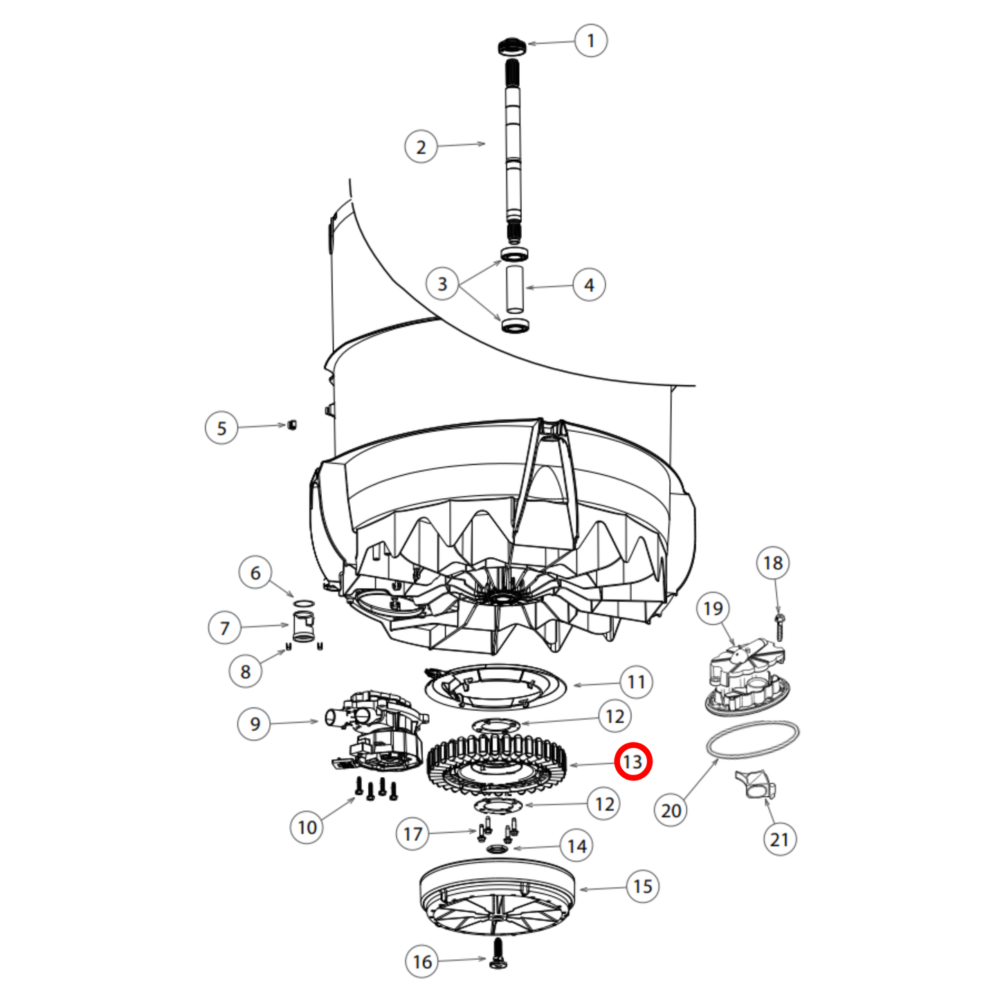 429563P Fisher & Paykel Top Load Washing Machine Kit Stator MA35M