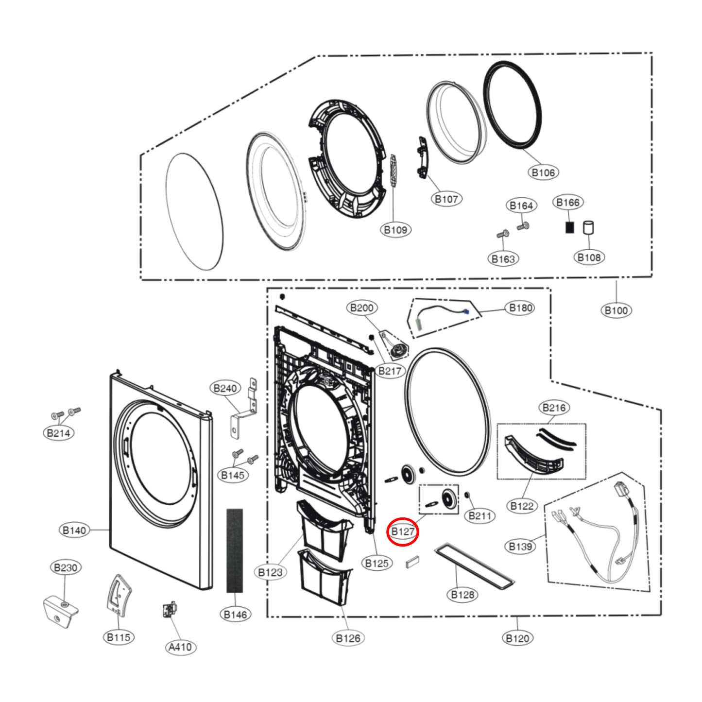 AGM75510754 LG Dryer Roller Pack Of 2