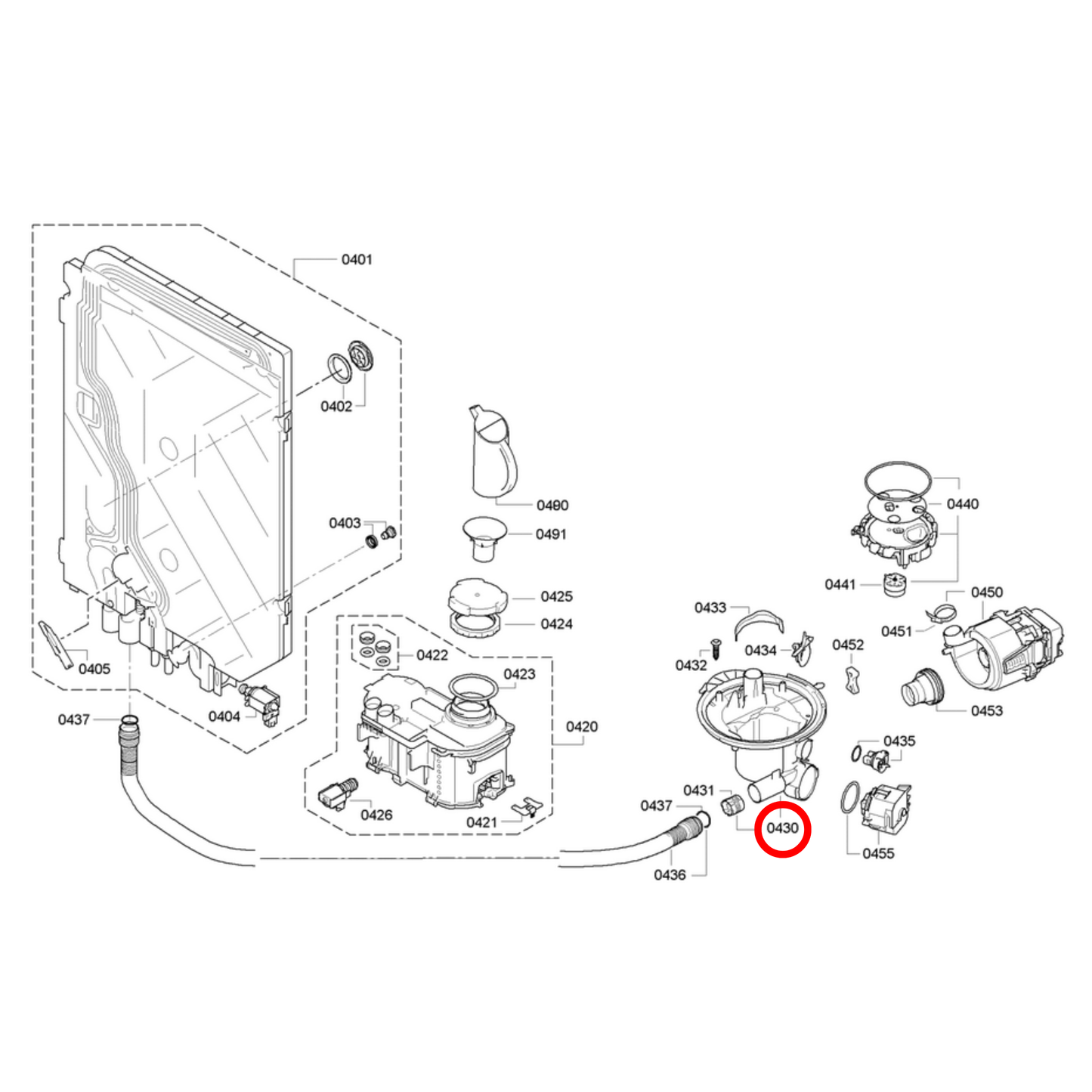 11002716 Bosch Dishwasher Sump Repair Kit