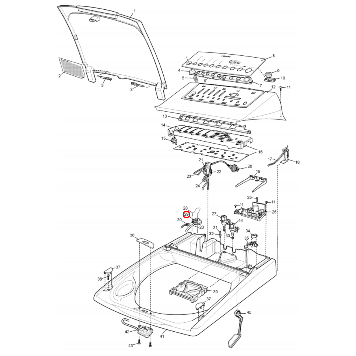 119015400 Simpson, Westinghouser Top Load Water Level Sensor - 0698200013