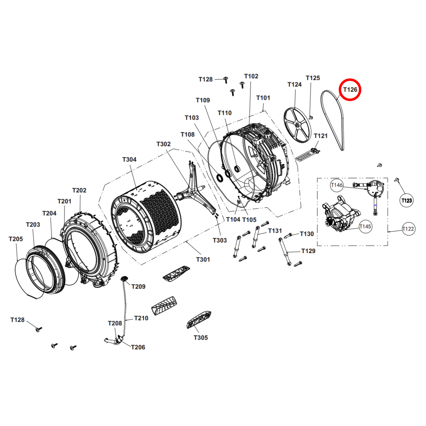 K2025055 Hisense Washing Machine Drive Belt - 6EPJ1161
