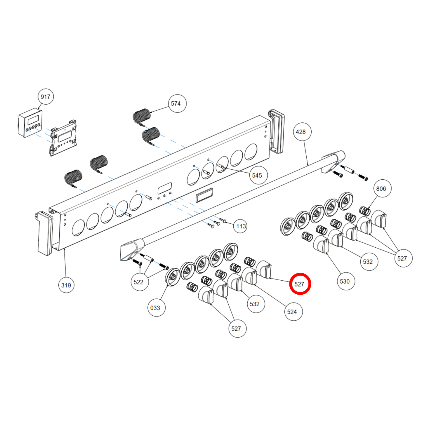 082585700 Belling Richmond Cooktop Knob Black