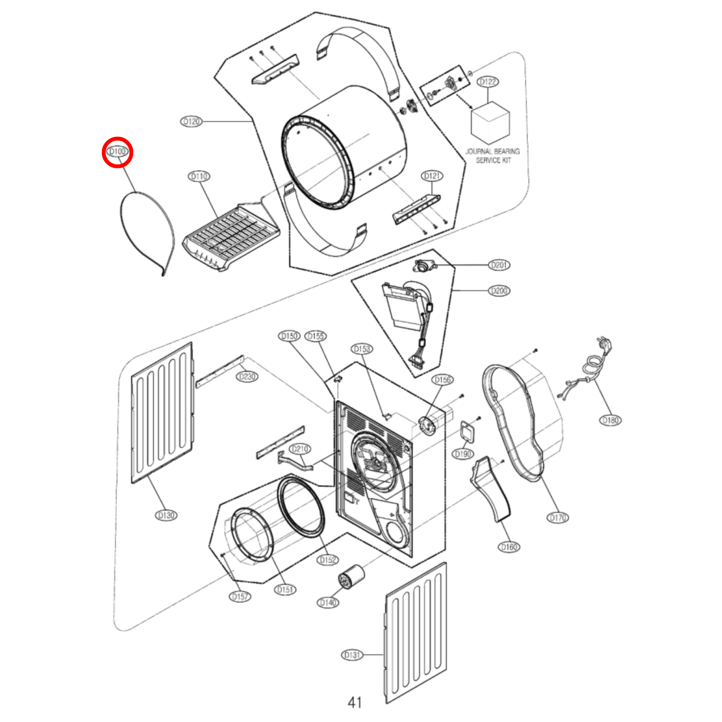 4400EL1001A LG Tumble Dryer Drive Belt 8PH1985