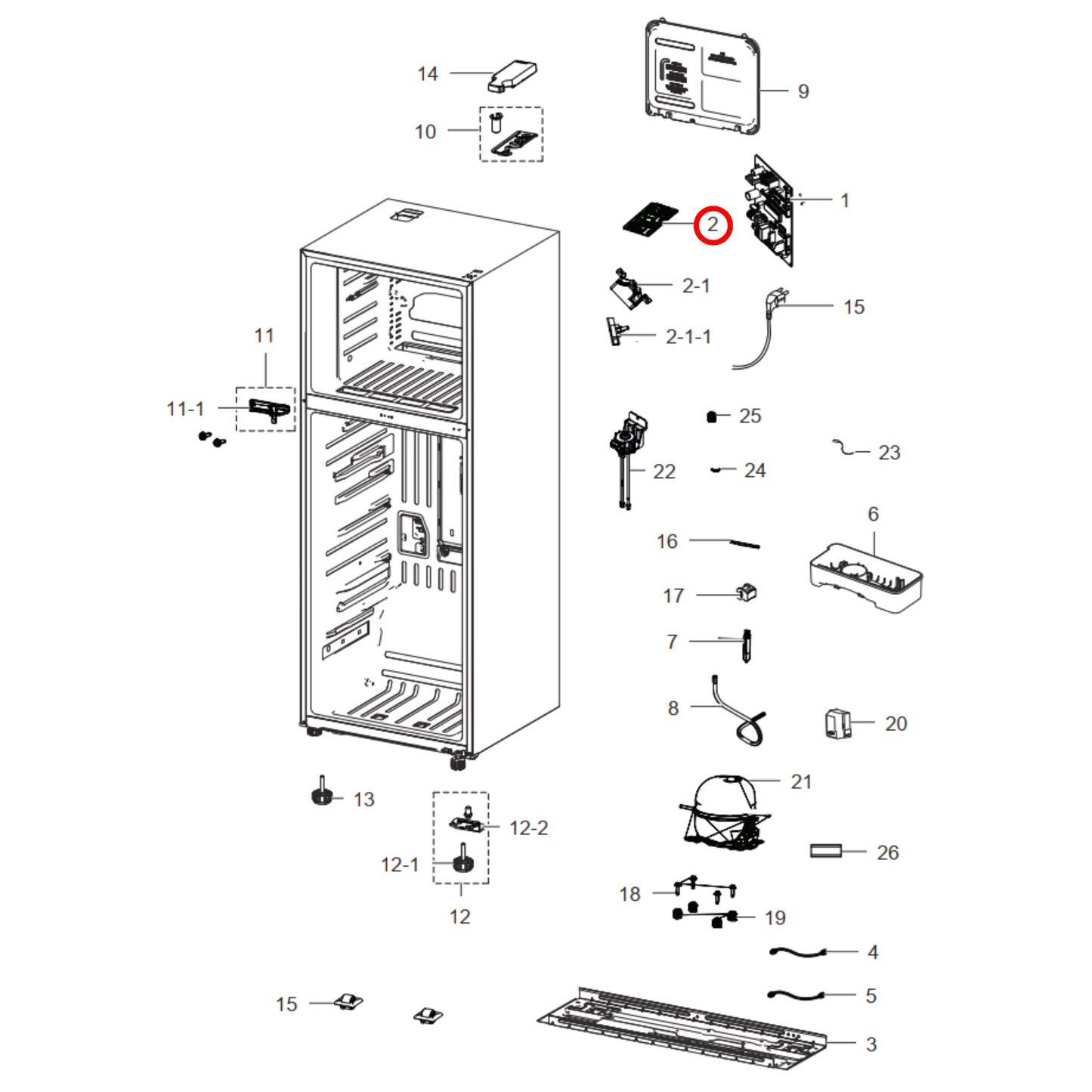 DA92-00459P Samsung Fridge Inverter PCB Control Unit