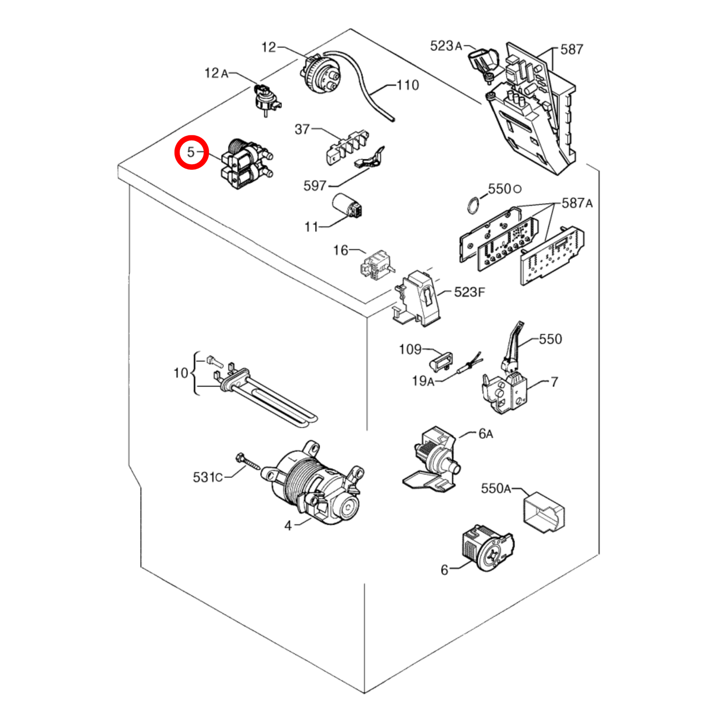 8583792260728 Electrolux Front Load Washing Machine Inlet Valve - 3792260-72/5