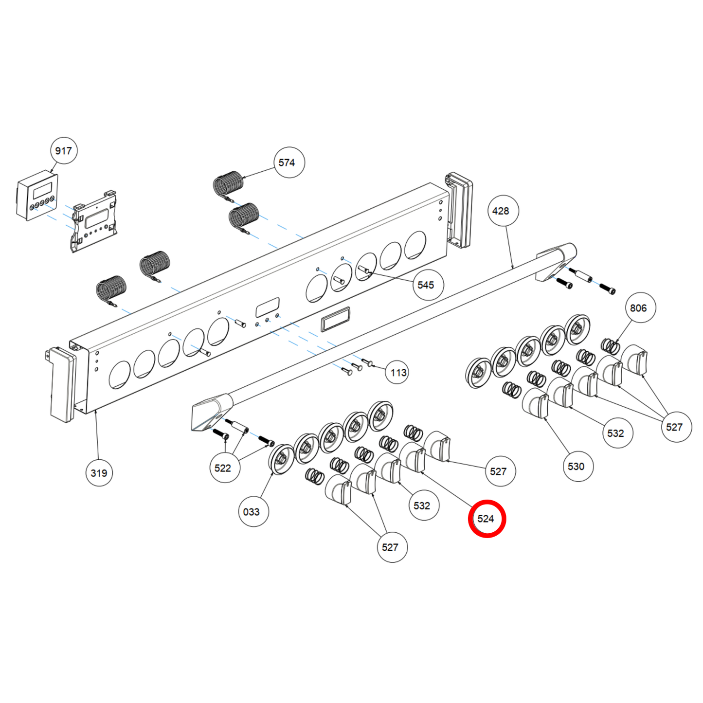 082585704 Belling Oven Cooktop Multi Function Selector Knob